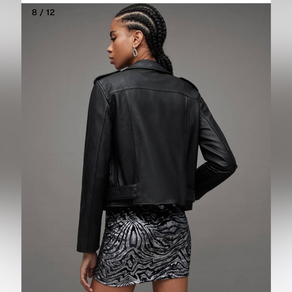 Allsaints Balfern Leather Biker Jacket - Picture 5 of 10